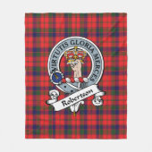 Robertson Modern Clan Badge Tartan Pset Fleece Deken (Voorkant)