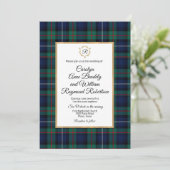 Robertson Pset Monogrammed Wedding Uitnodiging (Staand voorkant)