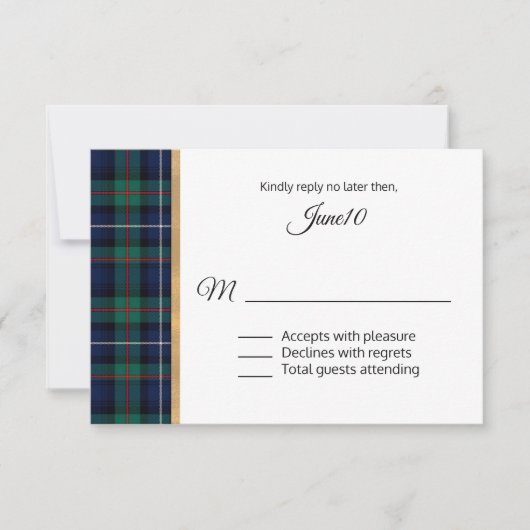Robertson Pset Wedding RSVP Kaartje (Voorkant)