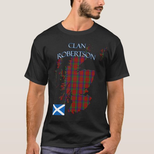 Robertson Scottish Clan Tartan Schotland T-shirt (Voorkant)