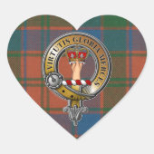 Robertson Tartan & Badge Hart Sticker (Voorkant)