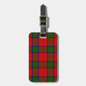 Robertson tartan red green plaid bagagelabel (Voorkant verticaal)
