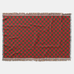 Robertson tartan red green plaid deken