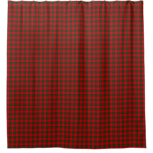 Robertson tartan red green plaid douchegordijn (Voorkant)