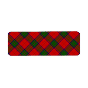 Robertson tartan red green plaid etiket
