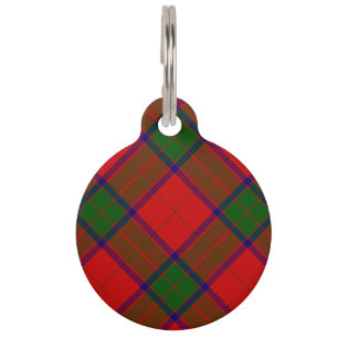 Robertson tartan red green plaid huisdierpenning