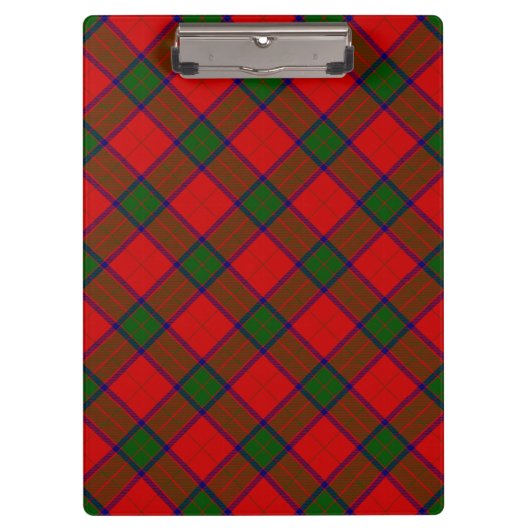Robertson tartan red green plaid klembord (Voorkant)