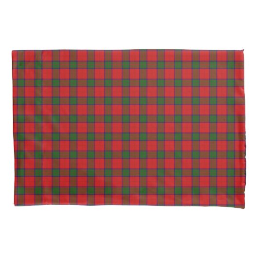 Robertson tartan red green plaid kussensloop (Voorkant-Links)