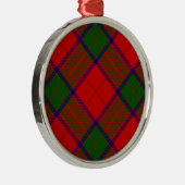 Robertson tartan red green plaid metalen ornament (Rechts)