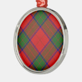 Robertson tartan red green plaid metalen ornament (Links)