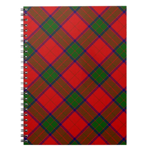 Robertson tartan red green plaid notitieboek (Voorkant)