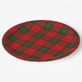 Robertson tartan red green plaid papieren bordje (Gekanteld)