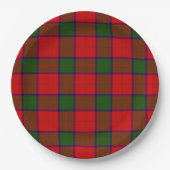 Robertson tartan red green plaid papieren bordje (Voorkant)