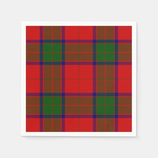 Robertson tartan red green plaid servet (Voorkant)