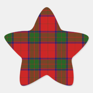 Robertson tartan red green plaid ster sticker