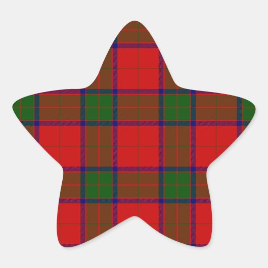 Robertson tartan red green plaid ster sticker (Voorkant)