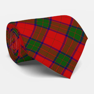 Robertson tartan red green plaid stropdas