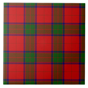Robertson tartan red green plaid tegeltje