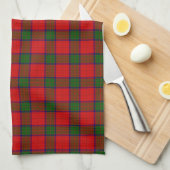 Robertson tartan red green plaid theedoek (Quarter Fold)