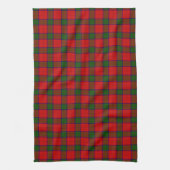 Robertson tartan red green plaid theedoek (Verticaal)
