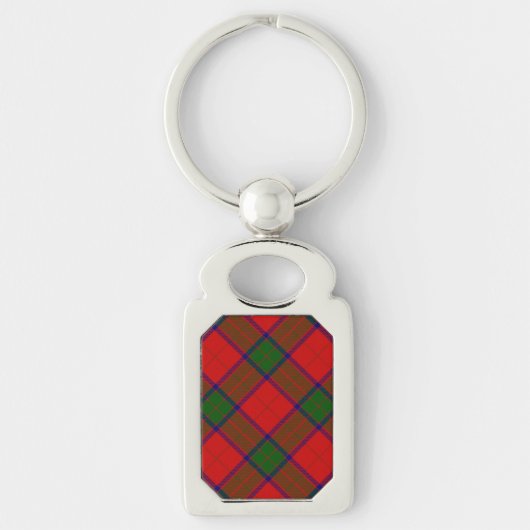 Robertson tartan rode groene ruit sleutelhanger (Voorkant)