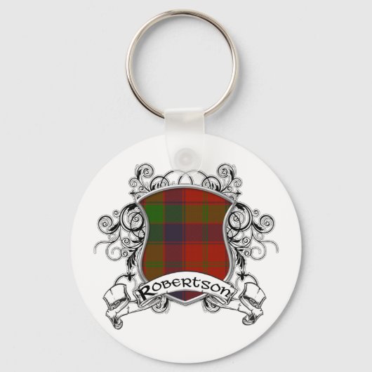 Robertson Tartan Schild Sleutelhanger (Voorkant)