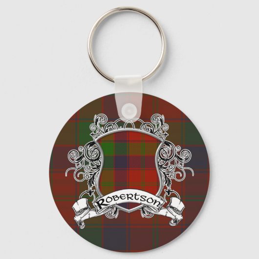 Robertson Tartan Shield Sleutelhanger (Voorkant)