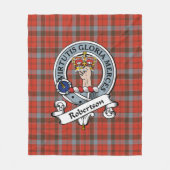 Robertson Weathered Clan Badge Tartan Pset Fleece Deken (Voorkant)