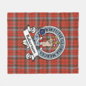 Robertson Weathered Clan Badge Tartan Pset Fleece Deken (Voorkant (Horizontaal))