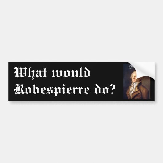 Robespierre 1 met zwarte adder bumpersticker (Voorkant)