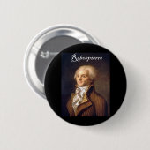 Robespierre 1 met zwarte adder ronde button 5,7 cm (Voorkant /achterkant)