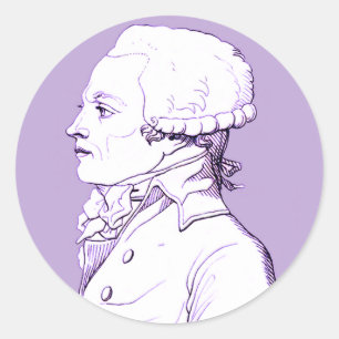 Robespierre profiel in Lavendel Sticker