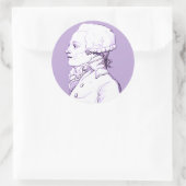 Robespierre profiel in Lavendel Sticker (Tas)