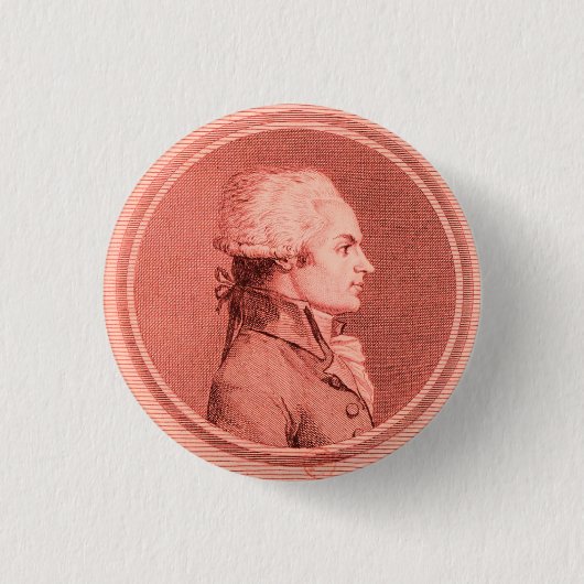 Robespierre-profiel Ronde Button 3,2 Cm (Voorkant)