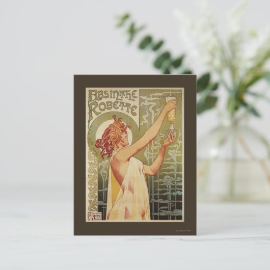 Robette Absinthe Advertisement Poster Briefkaart (Staand voorkant)