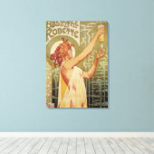 Robette Absinthe Advertisement Poster Canvas Afdruk (Insitu (Houten vloer))