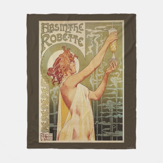 Robette Absinthe Advertisement Poster Fleece Deken (Voorkant)