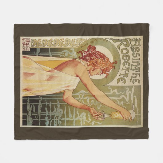 Robette Absinthe Advertisement Poster Fleece Deken (Voorkant (Horizontaal))
