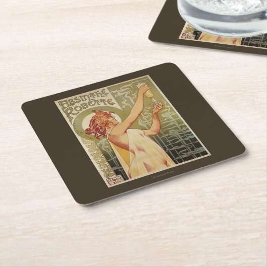 Robette Absinthe Advertisement Poster Kartonnen Onderzetters (Schuin)
