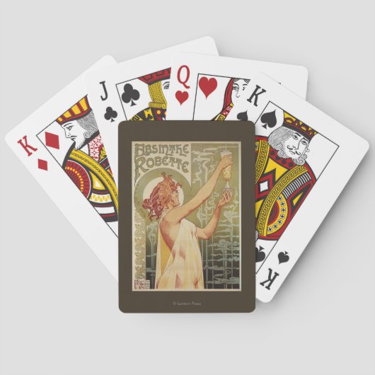 Robette Absinthe Advertisement Poster Pokerkaarten (Achterkant)