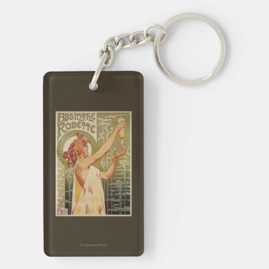 Robette Absinthe Advertisement Poster Sleutelhanger (achterkant)