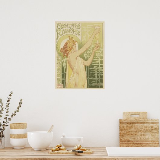 Robette Absinthe - Art Nouveau Poster (Keuken)