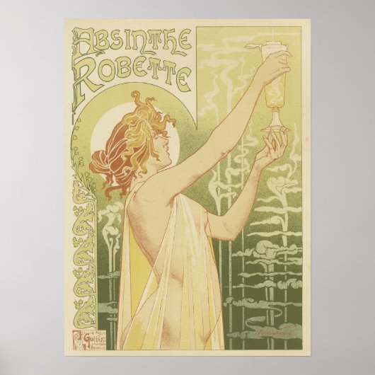 Robette Absinthe - Art Nouveau Poster (Voorkant)