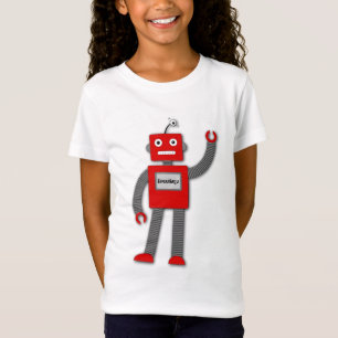 Robi de Retro Robot Girl's T-shirt