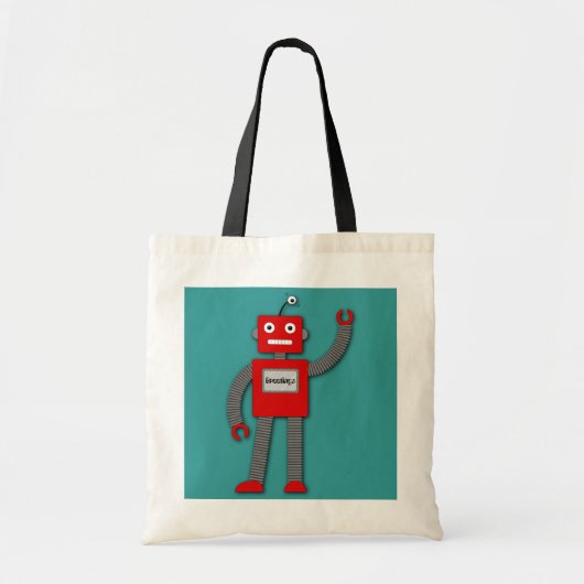 Robi The Retro Robot Bag Tote Bag (Voorkant)