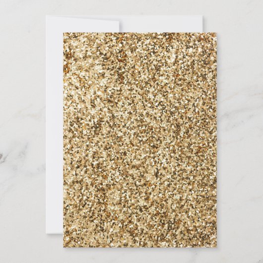 Robijn 40e huwelijksverjaardag Gouden Glitter Eleg Kaart (Achterkant)