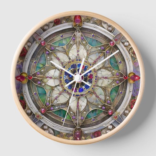 Robijn, Amethist, Saffier en Parel Mandala (Voorkant)