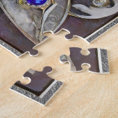Robijn, Amethist, Saffier en Parel Mandala Legpuzzel (Zijkant)