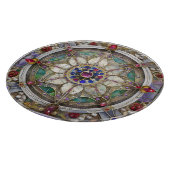 Robijn, Amethist, Saffier en Parel Mandala Snijplank (Hoek)
