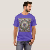 Robijn, Amethist, Saffier en Parel Mandala T-shirt (Voorkant volledig)